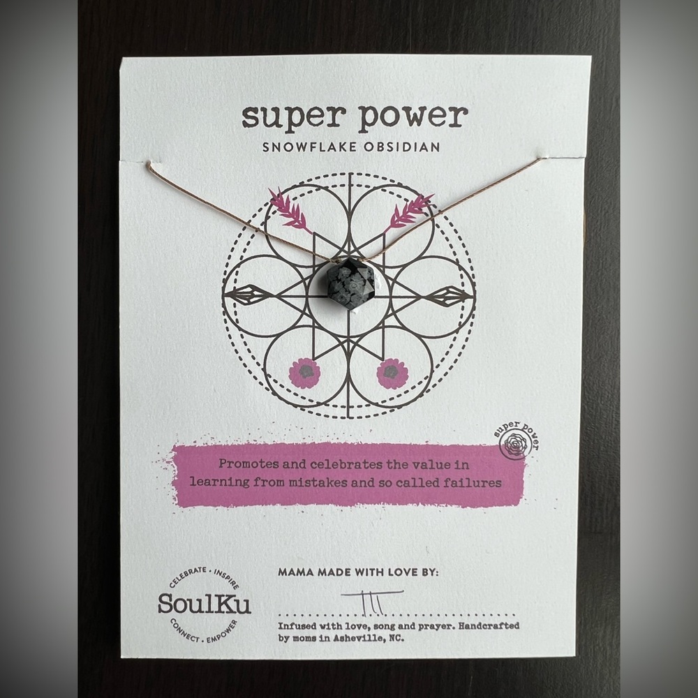 Limited Edition SoulKu Snowflake Obsidian Necklace